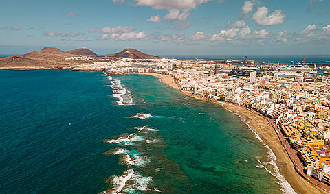 Der Strand von Las Palmas auf Gran Canaria