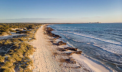 Der Strand von Es Trenc auf Mallorca