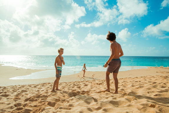 Familie am Strand